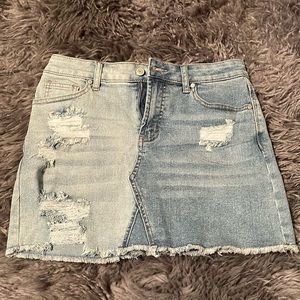 Denim mini skirt
